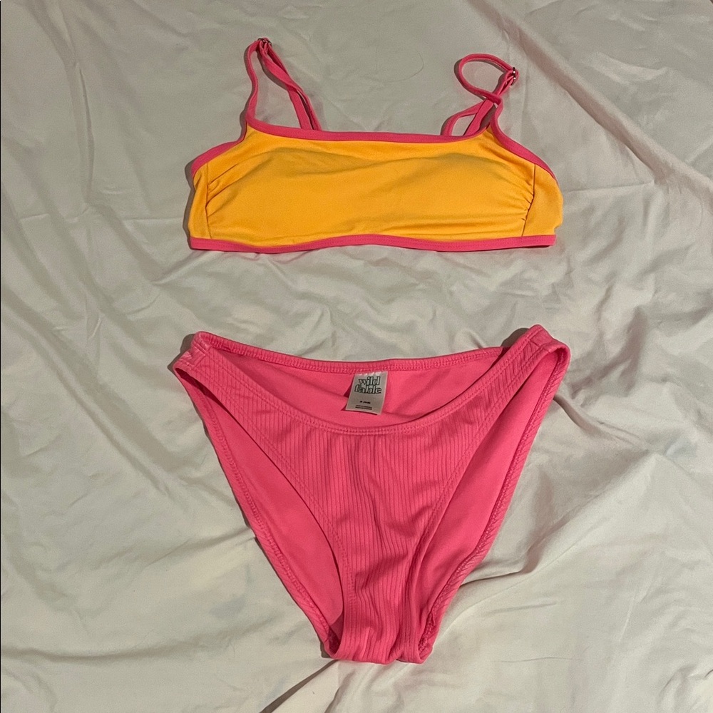 Wild Fable Pink and Yellow Bikini